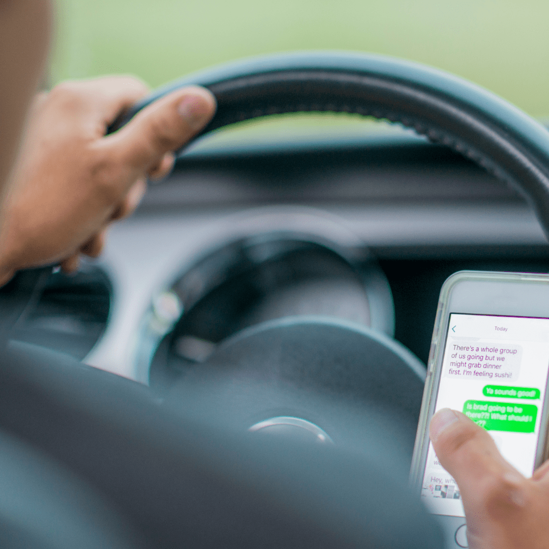 image of distracted driving